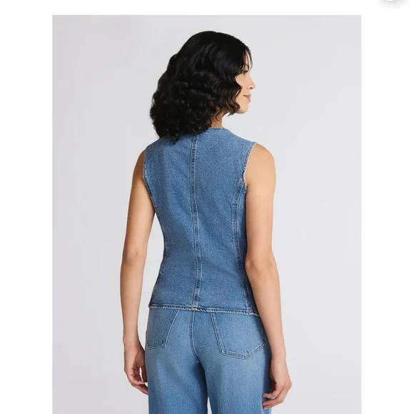 Sofia by Sofia Vergara Light Blue Denim Vest - Picture 4 of 8